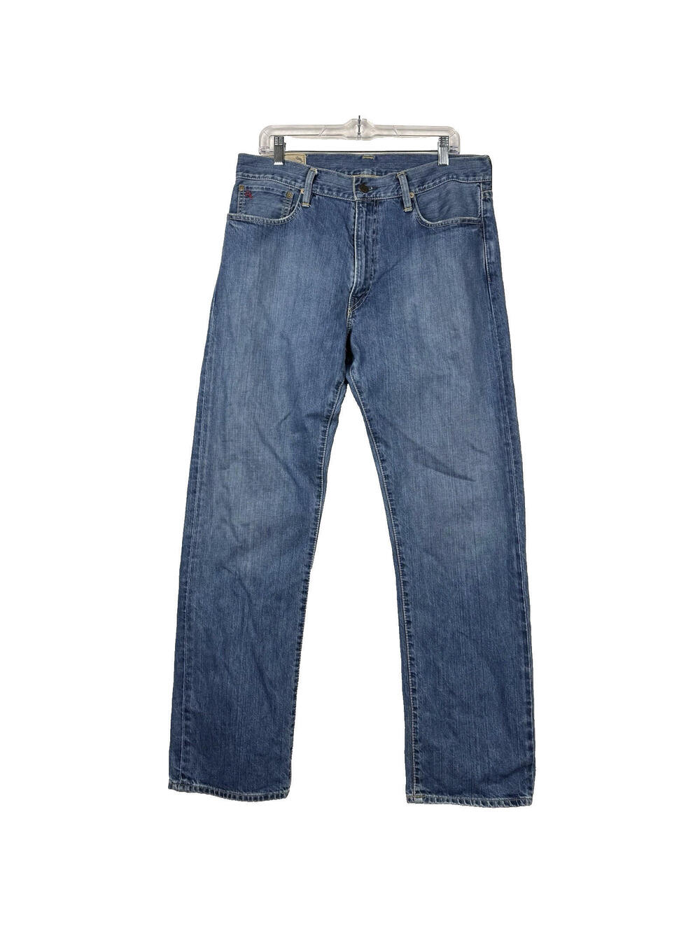 Polo Ralph Lauren Mens 33x32 Tompson Relaxed Straight Leg Denim Jeans